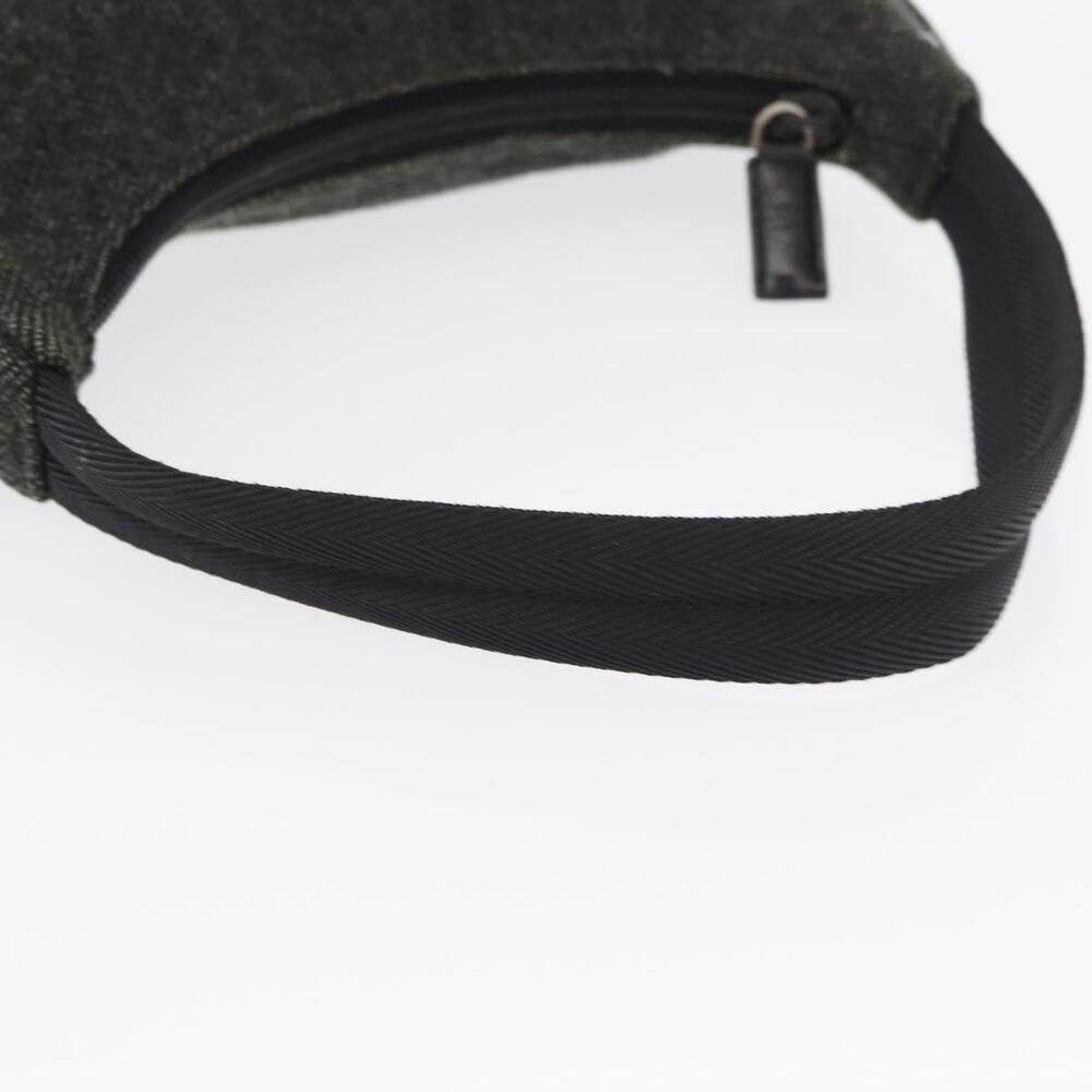 PRADA Sports Hand Bag Wool Gray Silver Auth 155944 - Picture 8 of 16
